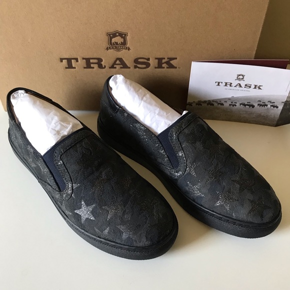 Trask Lillian Navy Italian Met Camo Sneaker - Picture 5 of 8